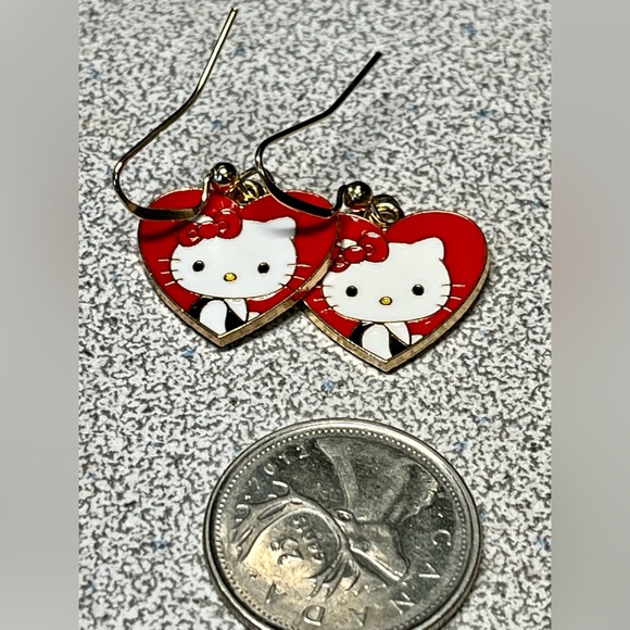 Cute cartoon Kitty earrings with stainless hooks - Picture 10 of 10